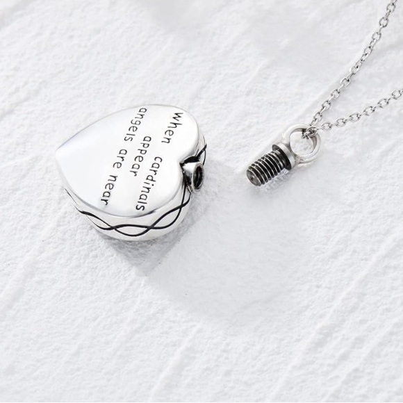 Angel Cardinal Ashes Necklace Messenger from Heaven Memorial Jewelry - Picture 6 of 16